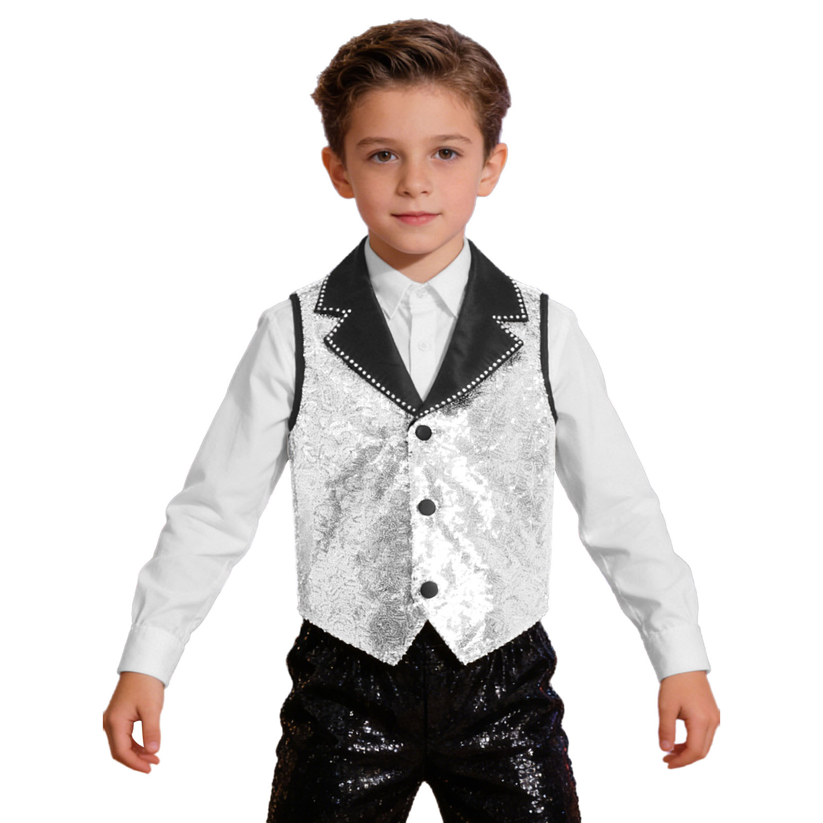 Boys Girls Vest Shiny Sequin S - Formal Vest Waistcoat incelemesi ve fiyatı