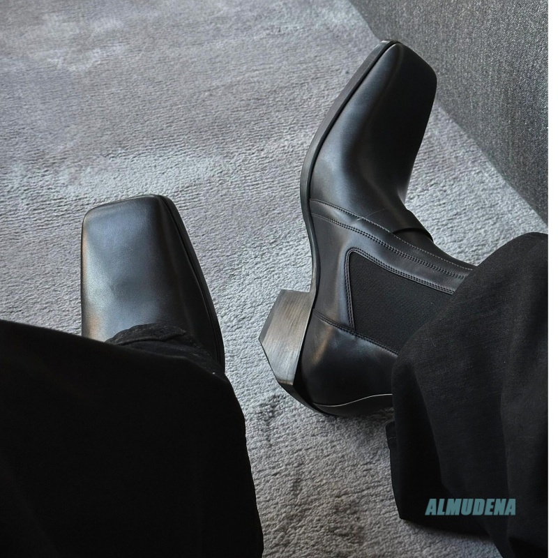 Square Toe Men's Black Leather - Men'S Formal Style incelemesi ve fiyatı