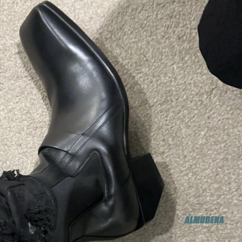 Square Toe Men's Black Leather - Men'S Formal Style incelemesi ve fiyatı