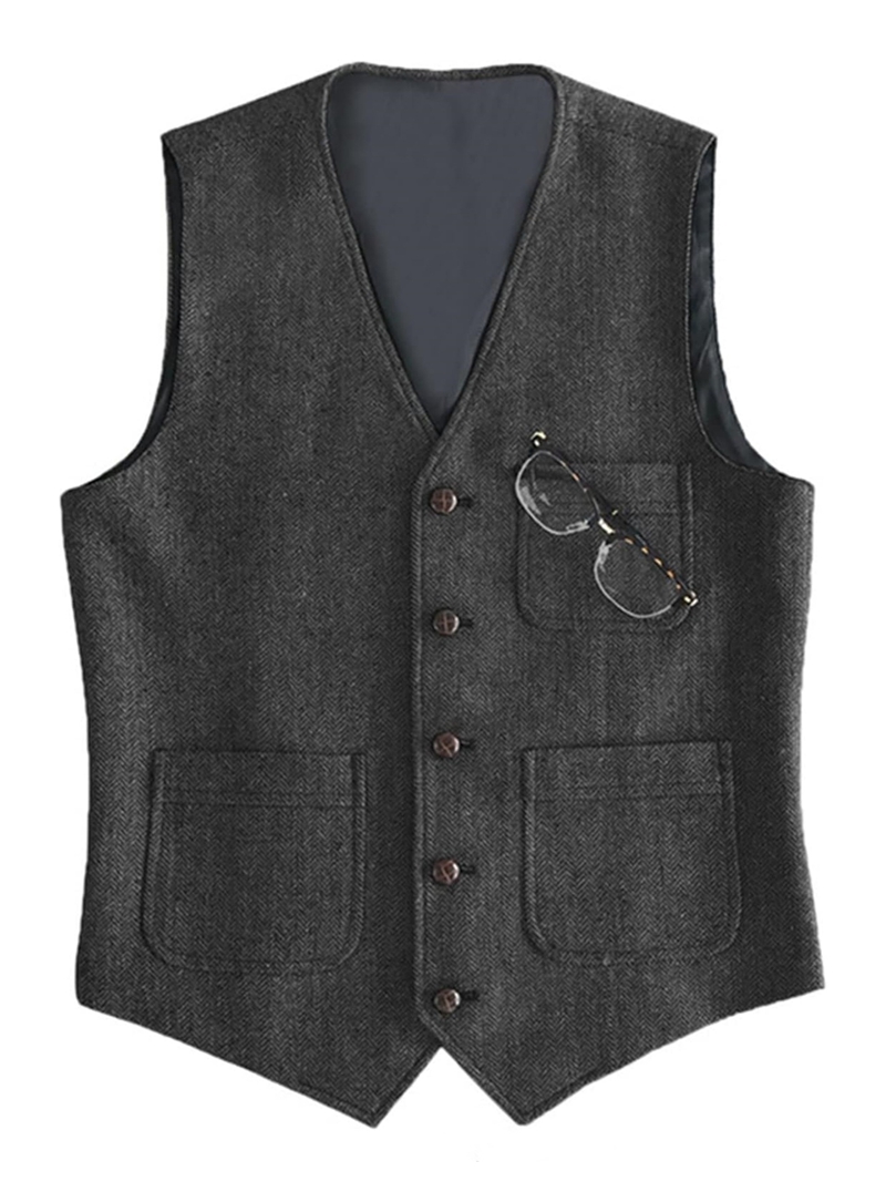 Men's Suit Formal V Neck Wool  - Formal Vest Waistcoat incelemesi ve fiyatı
