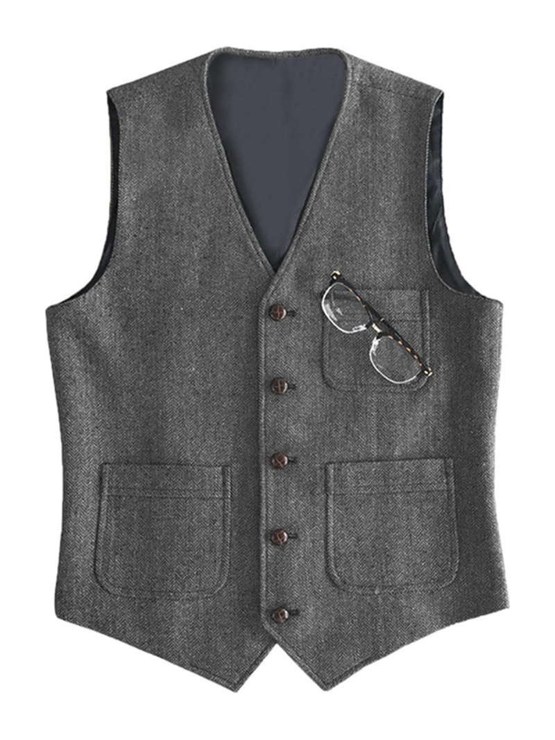 Men's Suit Formal V Neck Wool  - Formal Vest Waistcoat incelemesi ve fiyatı