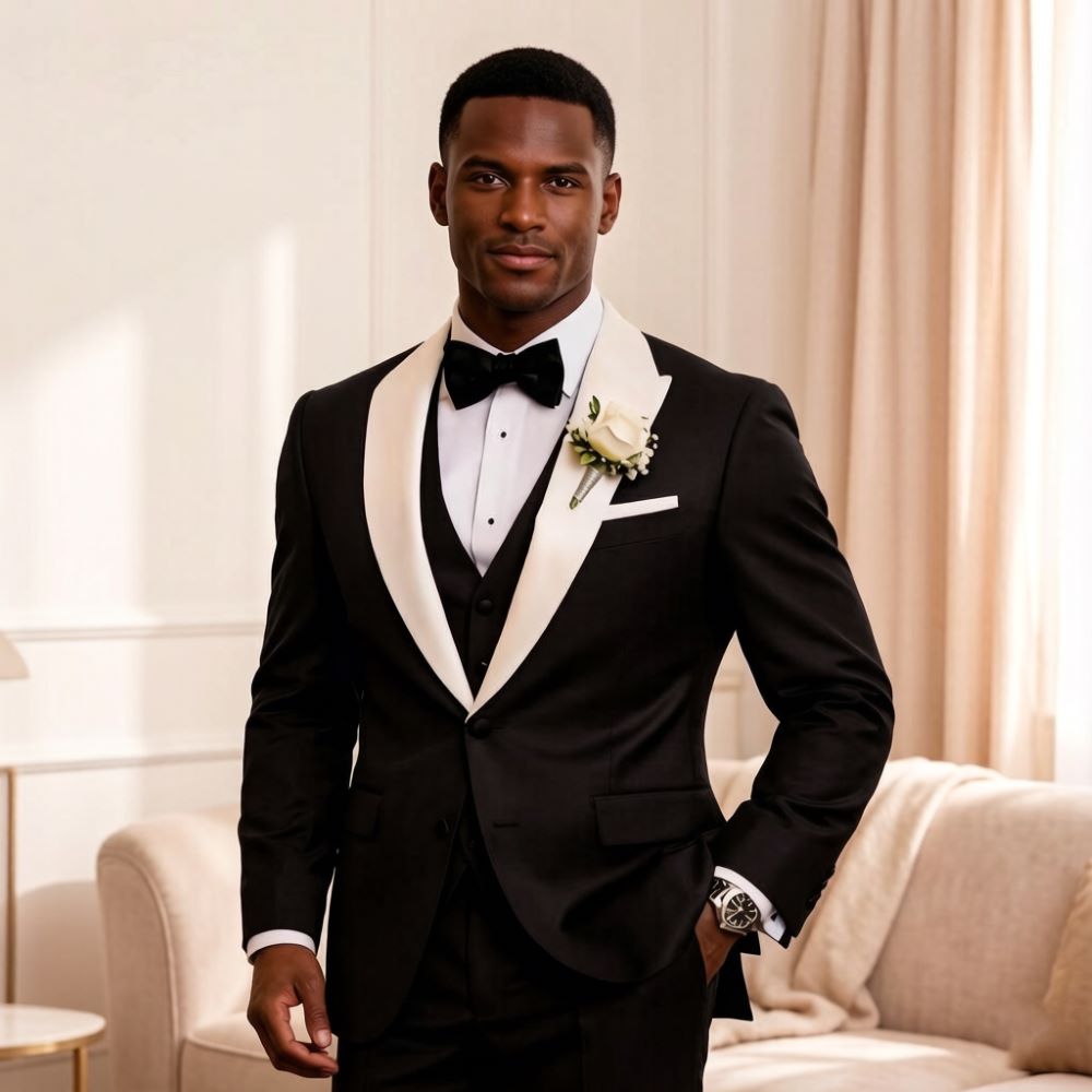 3 Pieces Formal Men Suits Peak - Men'S Formal Wear For Reception incelemesi ve fiyatı
