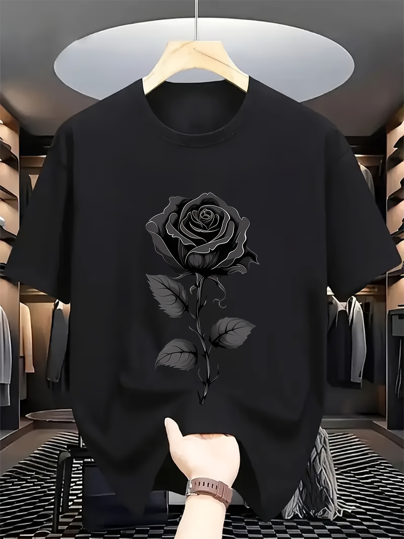 Men's Classic Retro Black Rose - Men Formal Wear All Black incelemesi ve fiyatı