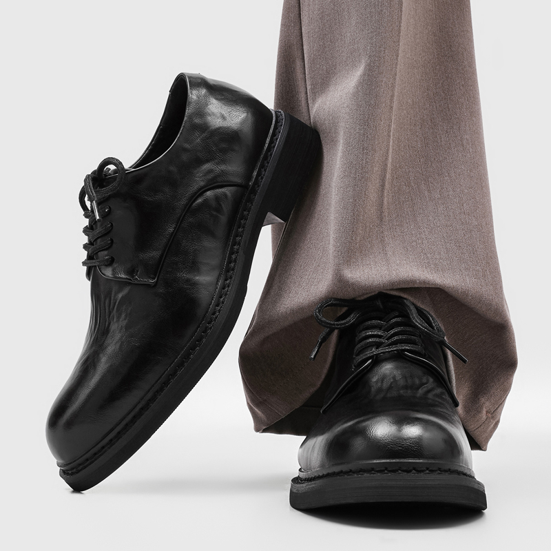 Light Luxury Pleated Men Derby - Formal Wear Men H&M incelemesi ve fiyatı