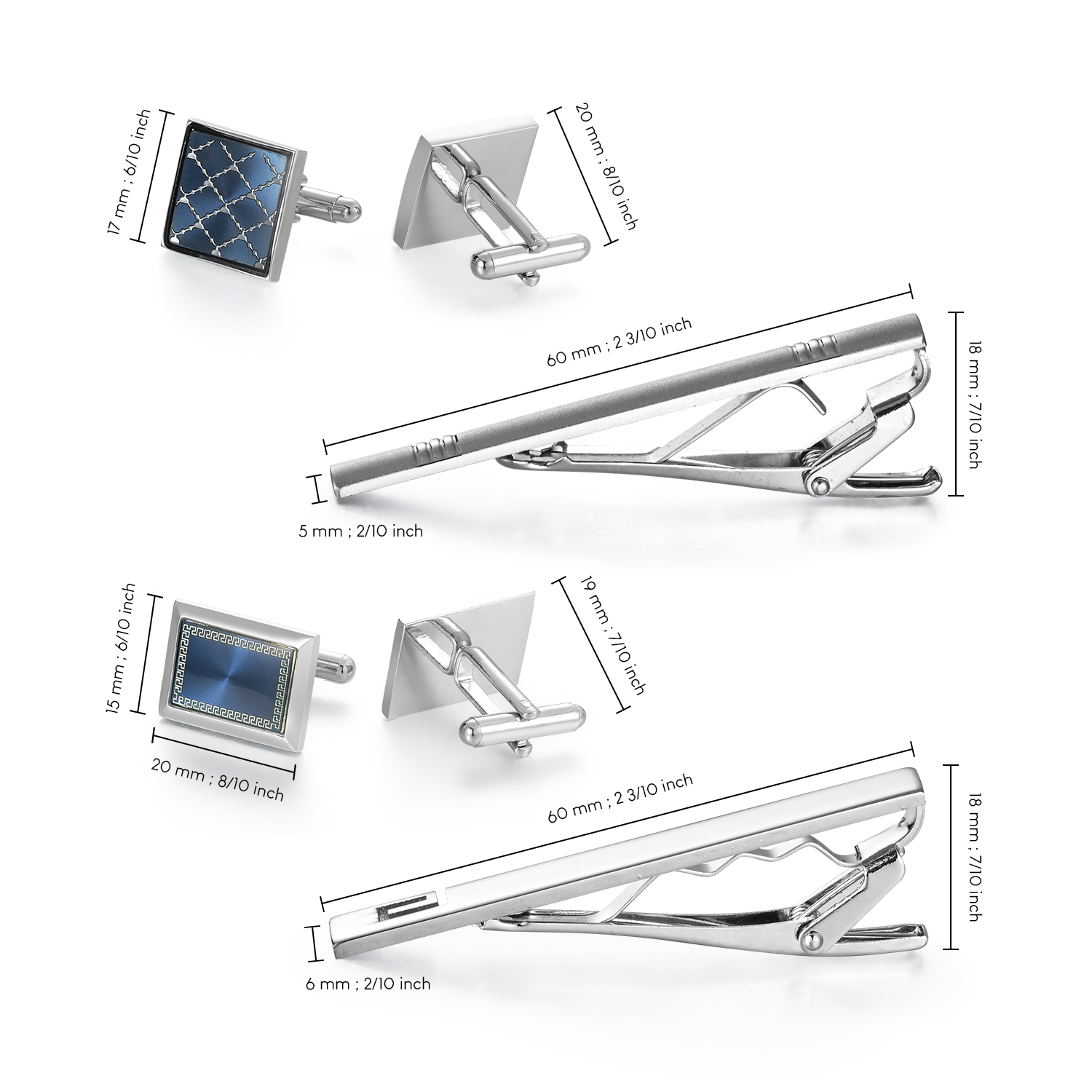 Tie Clip And Cufflink Set To M - Cufflinks Silver Set incelemesi ve fiyatı