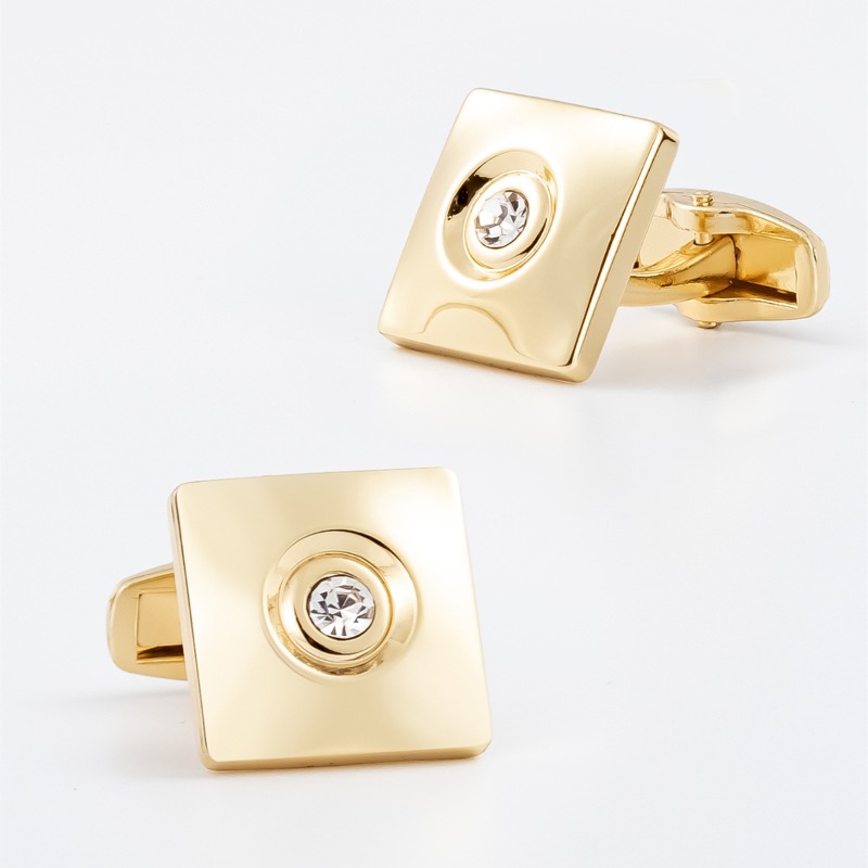 Light Luxury Gold Silver Squar - Cufflinks Silver Set incelemesi ve fiyatı
