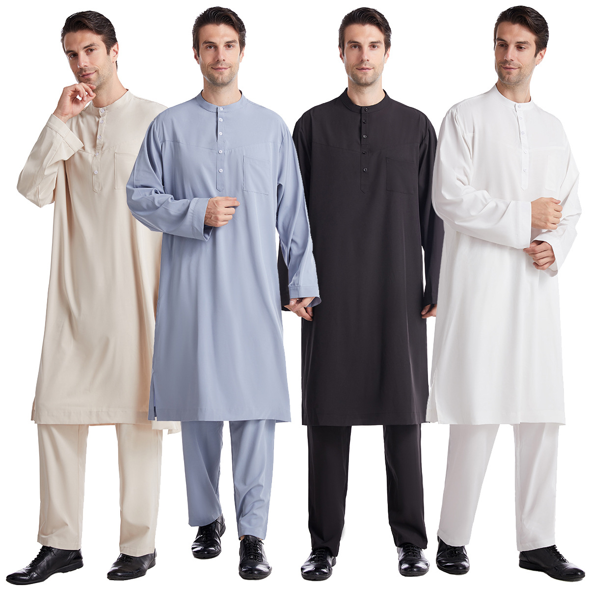 Muslim Men Jubba Thobe 2 Pice  - Arabic Formal Wear Men incelemesi ve fiyatı