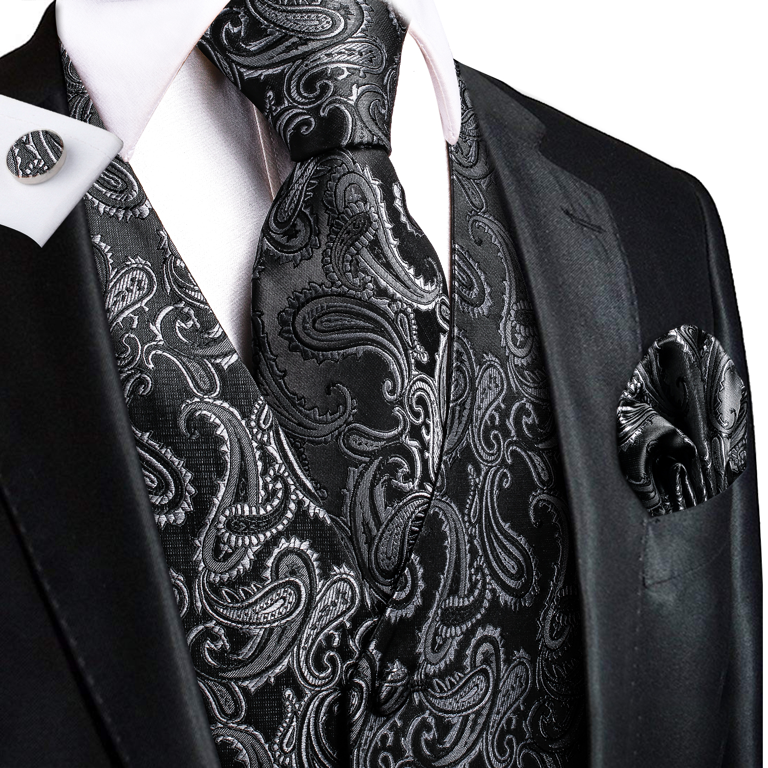 Solid Silver Subtle Paisley Ja - Cufflinks Silver Set incelemesi ve fiyatı