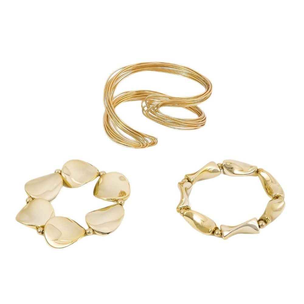 New Irregular Open Cuff Bracel - Cufflinks Silver Set incelemesi ve fiyatı