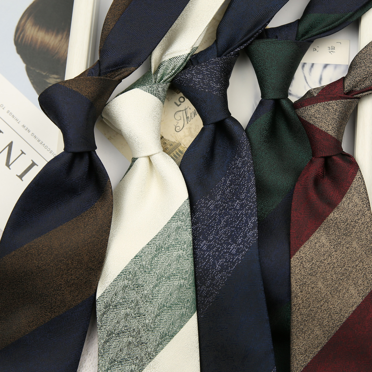 Fashion 8cm Navy Striped Neckt - Men'S Formal Wear Ties incelemesi ve fiyatı