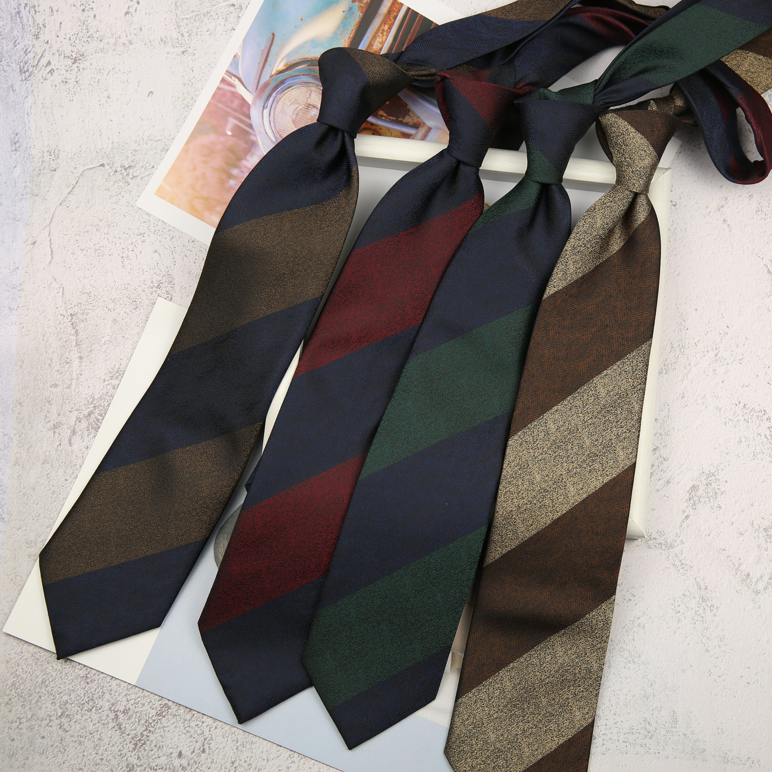 Fashion 8cm Navy Striped Neckt - Men'S Formal Wear Ties incelemesi ve fiyatı