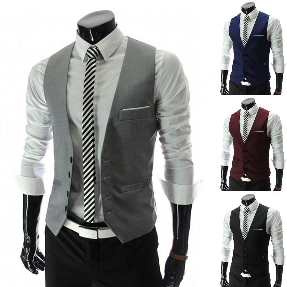 Men Vest Single Breasted Suit  - Formal Vest Waistcoat incelemesi ve fiyatı