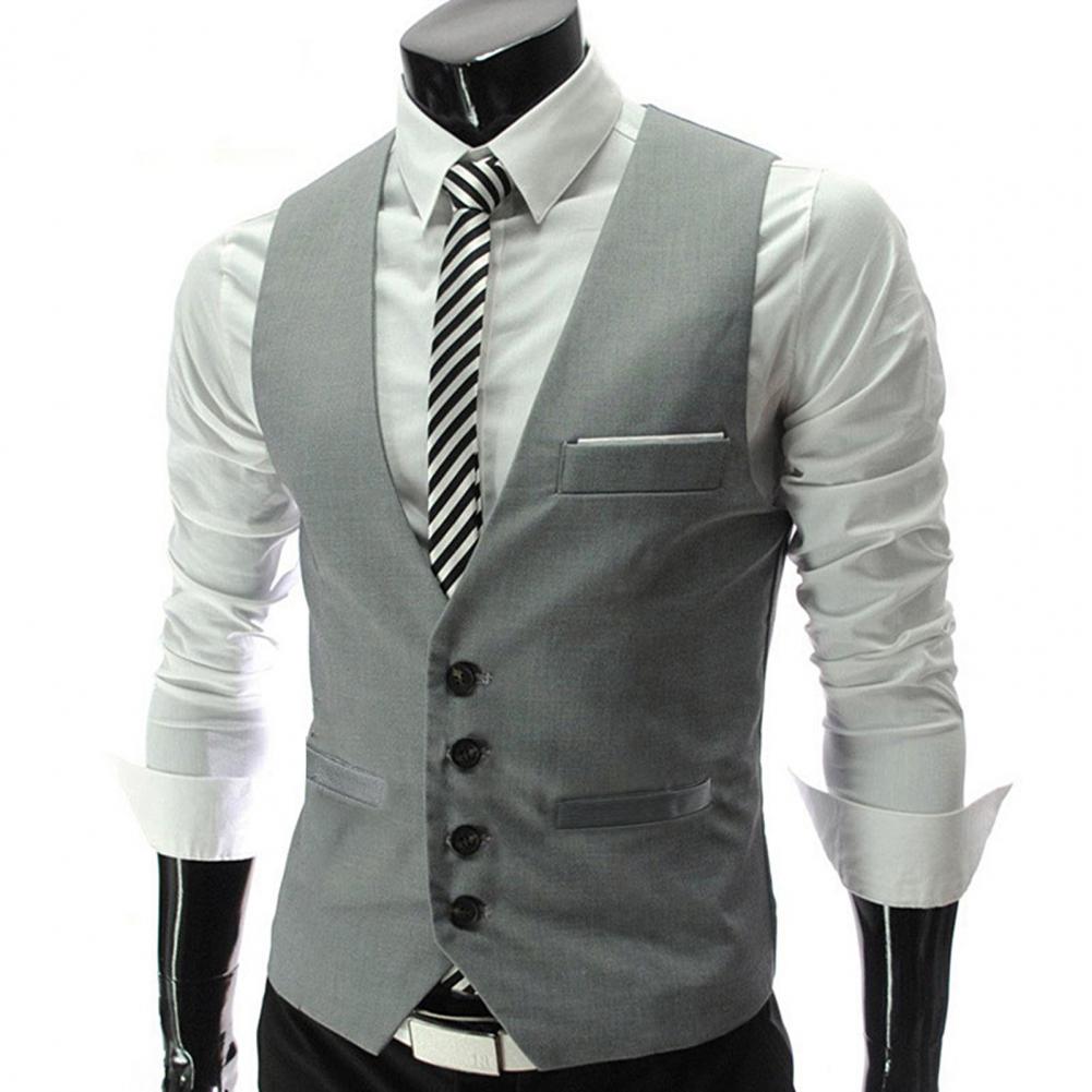 Men Vest Single Breasted Suit  - Formal Vest Waistcoat incelemesi ve fiyatı