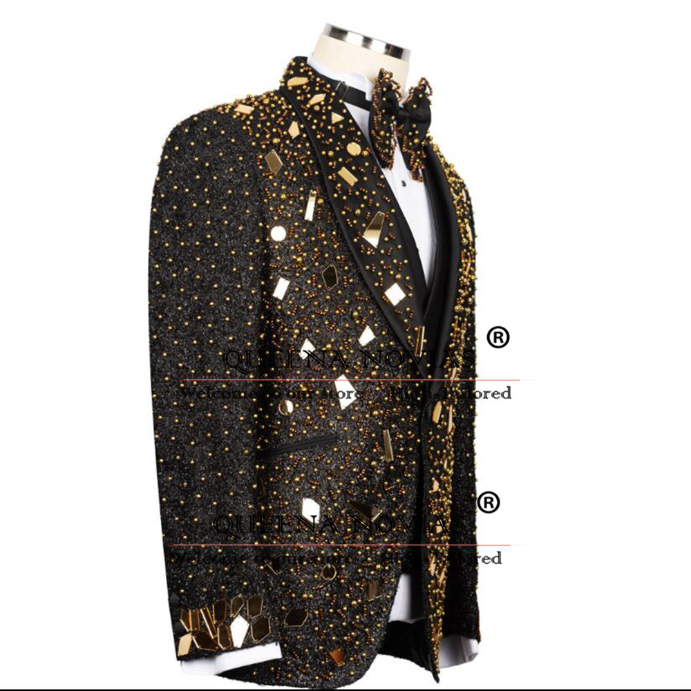 Sparkly Crystals Beading Suit  - Men'S Formal Wear For Reception incelemesi ve fiyatı