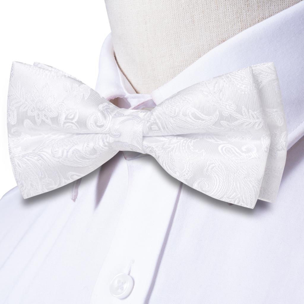 Hi-Tie Mens Bow Tie Hanky Cuff - Cufflinks Silver Set incelemesi ve fiyatı