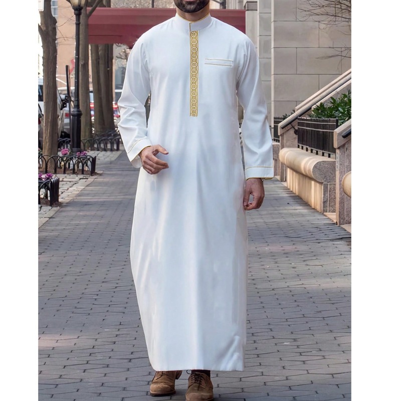 Arabic Mens Thobe Embroidered  - Arabic Formal Wear Men incelemesi ve fiyatı