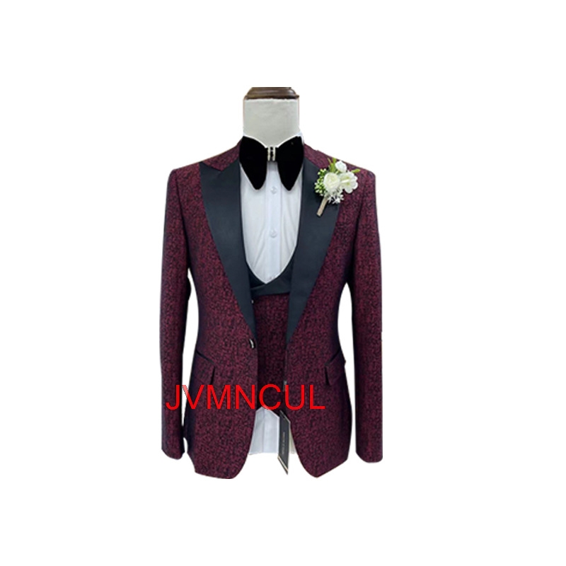 Men's Jacquard 3 Piece Suit Sl - Men'S Formal Wear For Reception incelemesi ve fiyatı