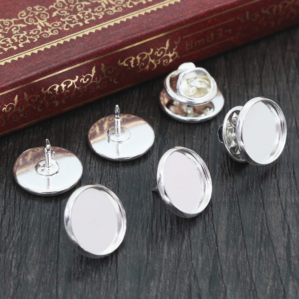 10pcs 12-20mm Inner Size Silve - Cufflinks Silver Set incelemesi ve fiyatı