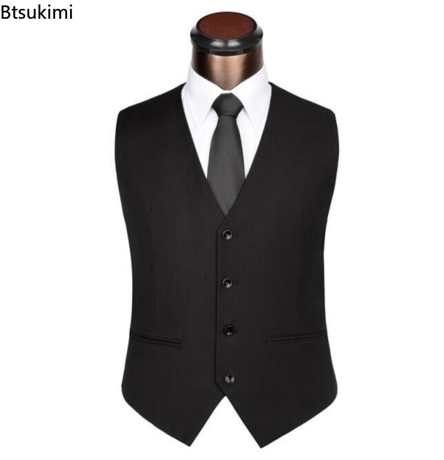 S-6XL Plus Size Men's Korean S - Formal Vest Waistcoat incelemesi ve fiyatı