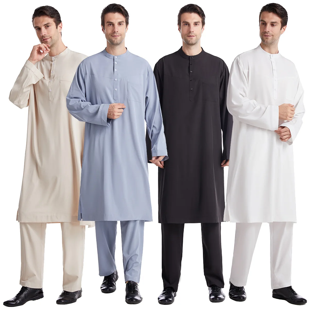 Muslim Men Jubba Thobe 2 Pice  - Arabic Formal Wear Men incelemesi ve fiyatı