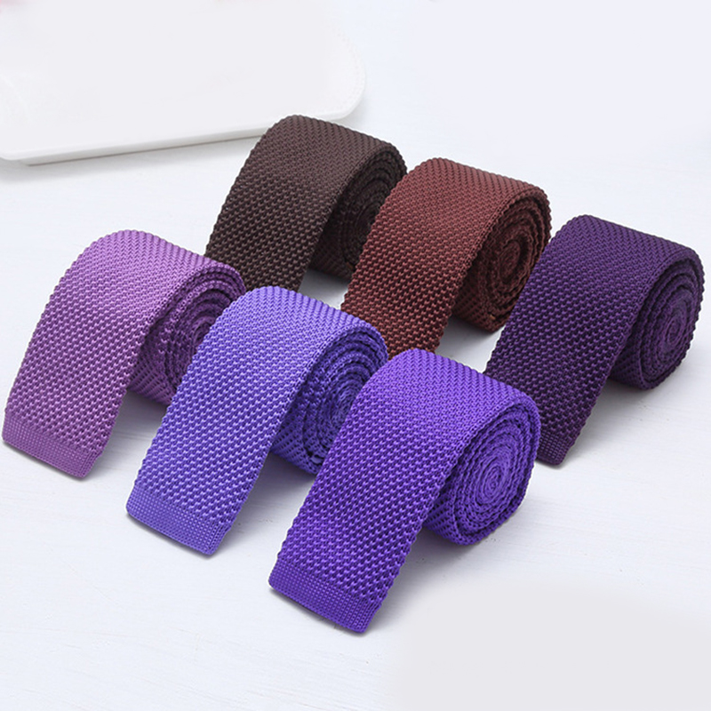 6cm Solid Black White Knitted  - Men'S Formal Wear Ties incelemesi ve fiyatı