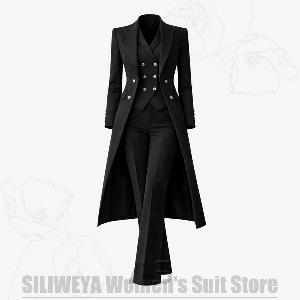 Women's Suit 3 Piece Double Br - Formal Vest Waistcoat incelemesi ve fiyatı