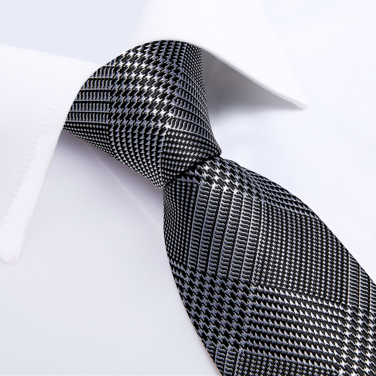 Luxury Black Silver Houndstoot - Cufflinks Silver Set incelemesi ve fiyatı
