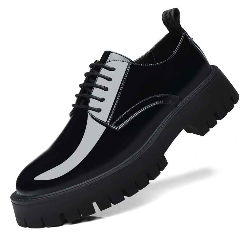 Mens Black Patent Leather Lace - Men Formal Wear All Black incelemesi ve fiyatı