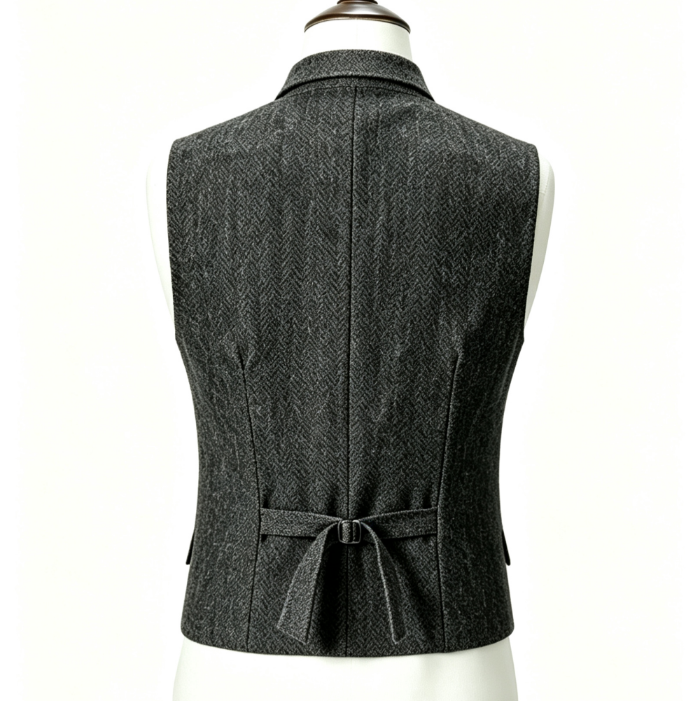 Men's Herringbone Vest Single  - Formal Vest Waistcoat incelemesi ve fiyatı