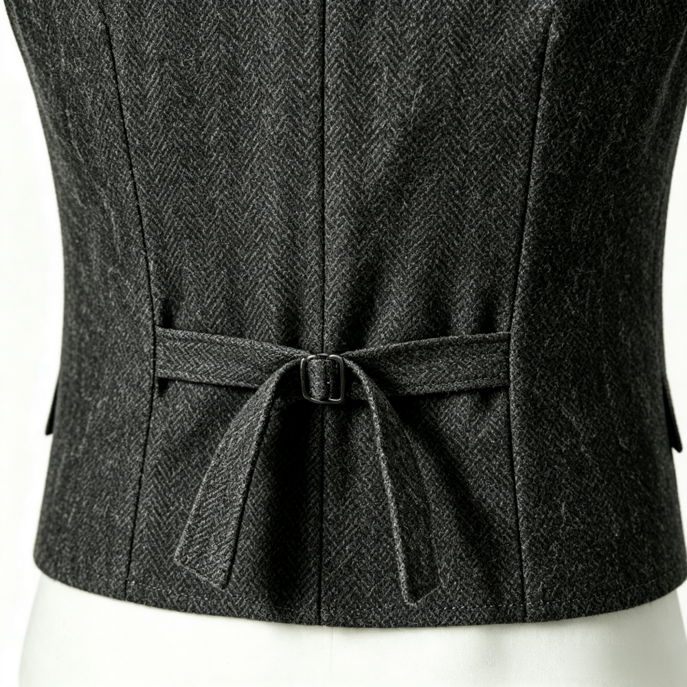 Men's Herringbone Vest Single  - Formal Vest Waistcoat incelemesi ve fiyatı