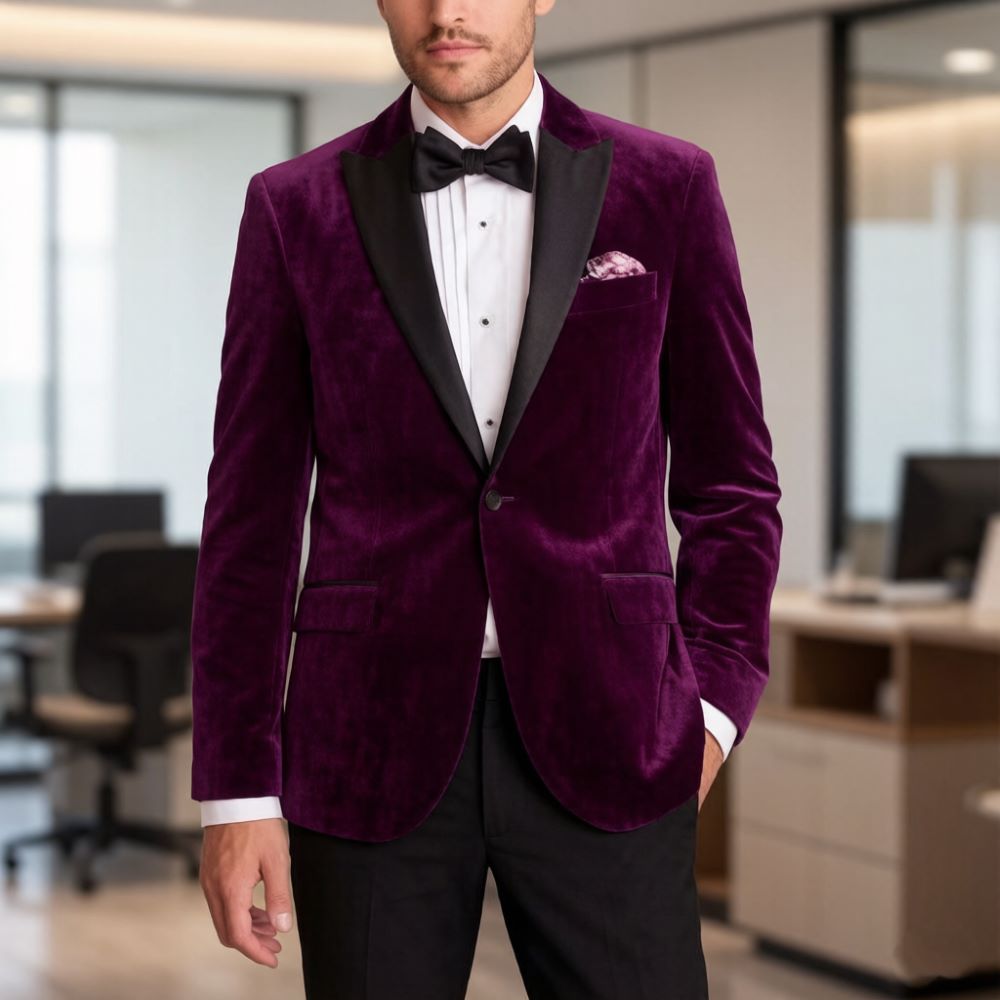 Velvet Formal Suits for Men Sl - Men'S Formal Wear For Reception incelemesi ve fiyatı