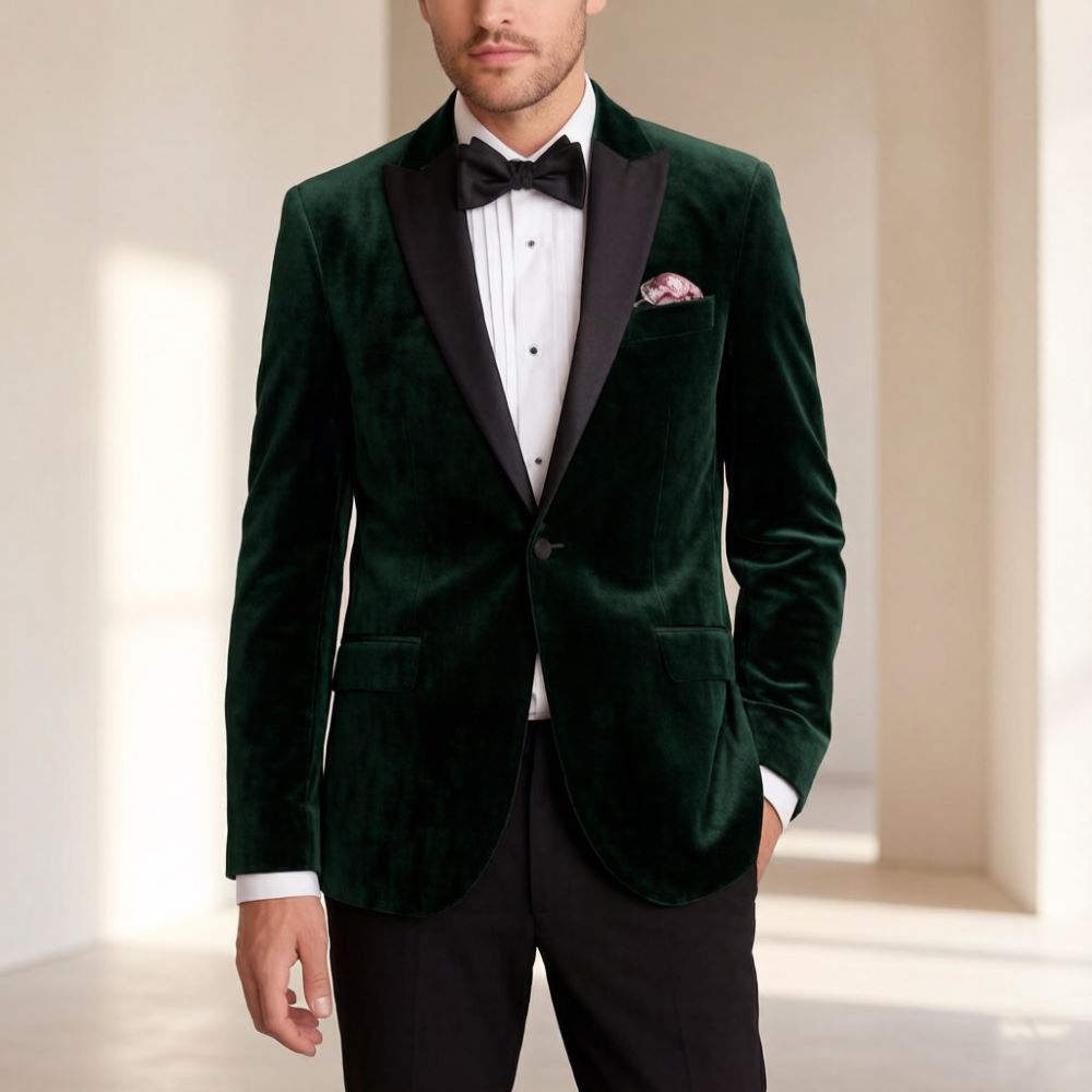 Velvet Formal Suits for Men Sl - Men'S Formal Wear For Reception incelemesi ve fiyatı