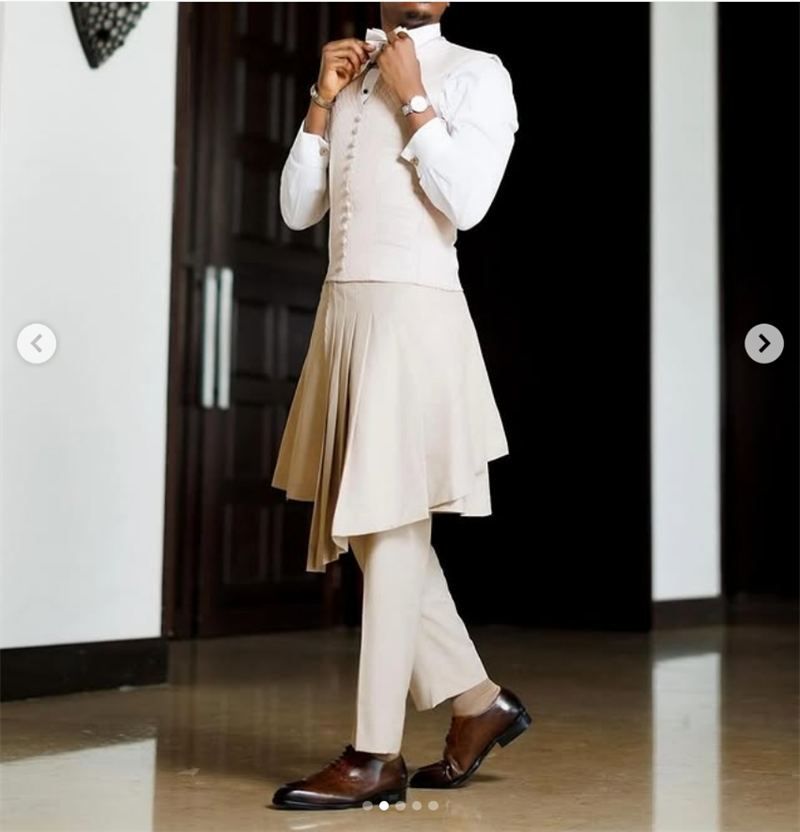 Beige Men Suit Set 2 Piece Bla - Arabic Formal Wear Men incelemesi ve fiyatı