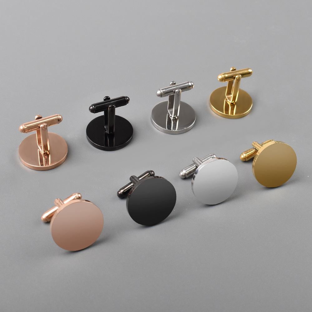 2Pcs/set Mens Fashion Metal Cu - Cufflinks Silver Set incelemesi ve fiyatı