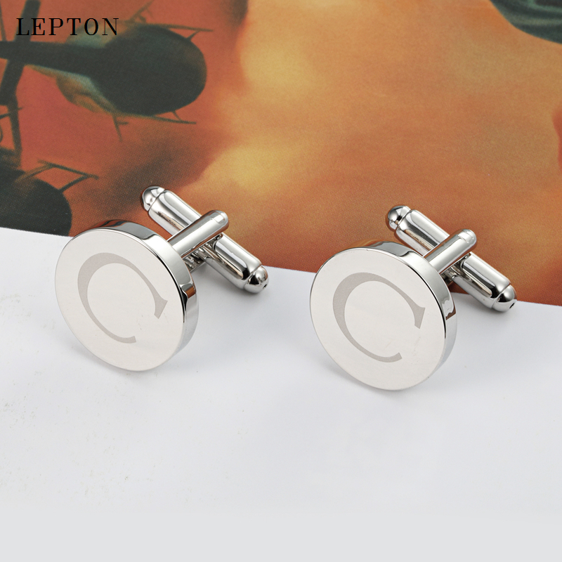 Hot Sale Round Letters C Cuffl - Cufflinks Silver Set incelemesi ve fiyatı