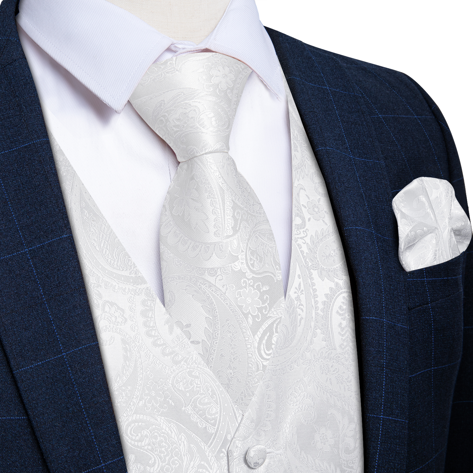 Pure White Wedding Vest for Ma - Formal Vest Waistcoat incelemesi ve fiyatı