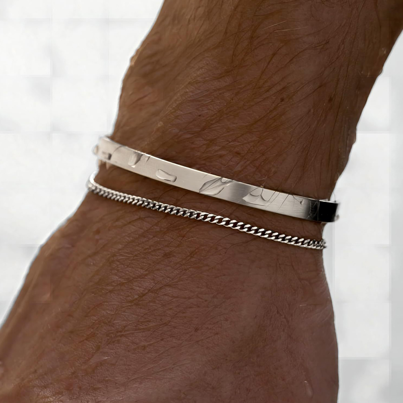 Stackable Bracelets for Men, 9 - Cufflinks Silver Set incelemesi ve fiyatı