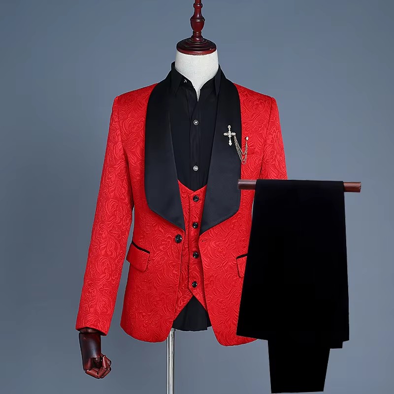 Men's Slim Fit Three-Piece Sui - Men Formal Wear Photoshoot incelemesi ve fiyatı