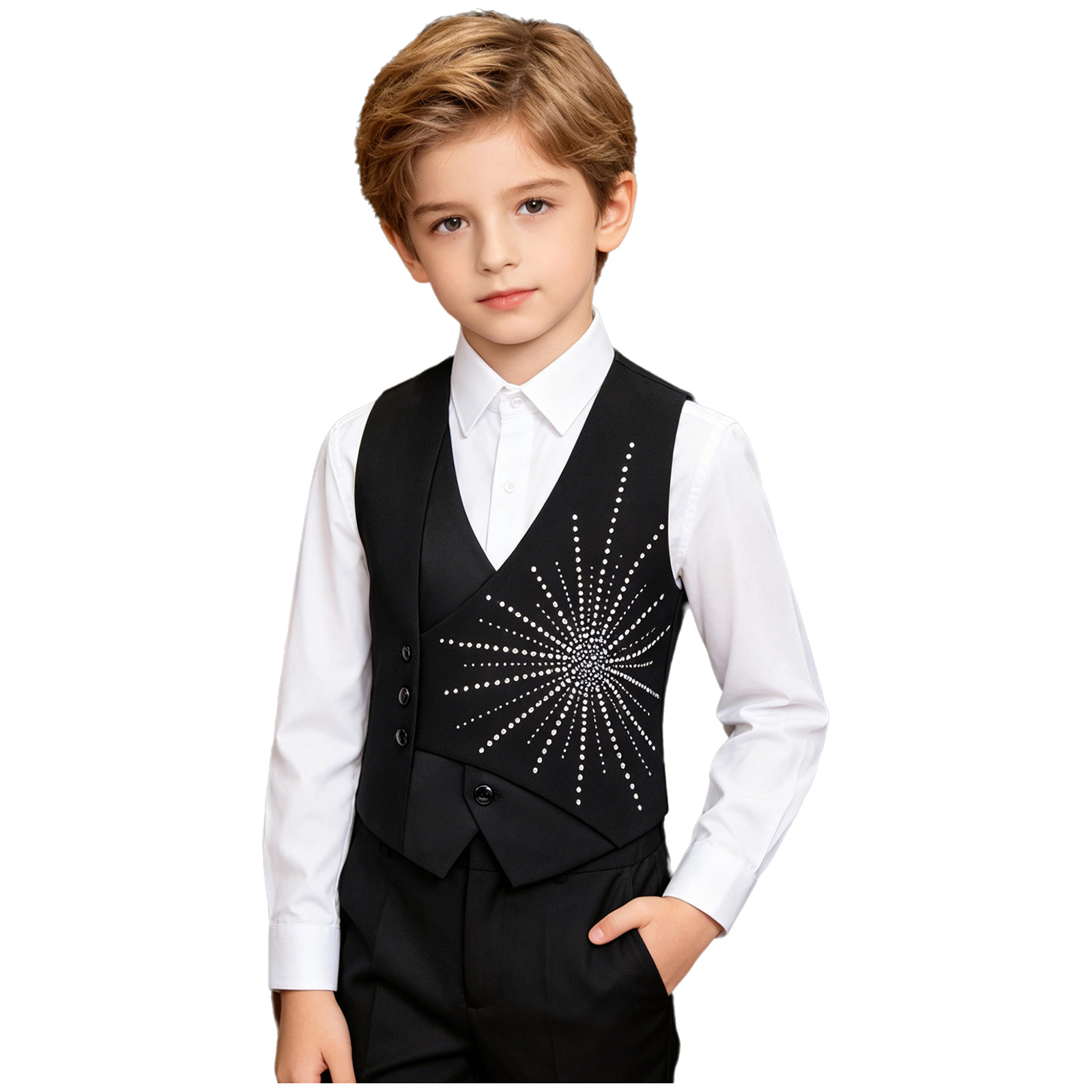 Kids Boys Gentleman Asymmetric - Formal Vest Waistcoat incelemesi ve fiyatı