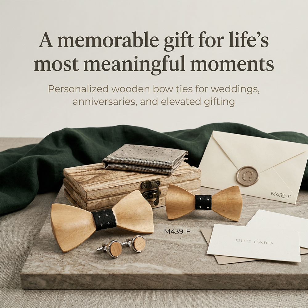 Wooden Bowtie Kit Father and k - Formal Wear For Men Kids incelemesi ve fiyatı