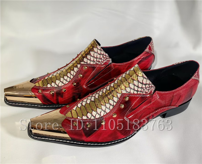 Baroque Style Red Snake Print  - Men'S Formal Style incelemesi ve fiyatı